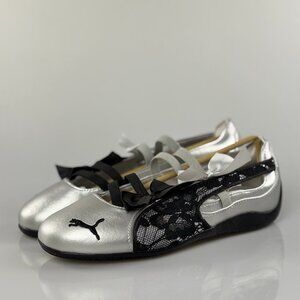 Puma Silver Lace Ballet Flats